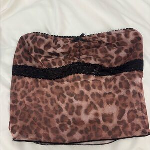 Leopard Print Strapless top